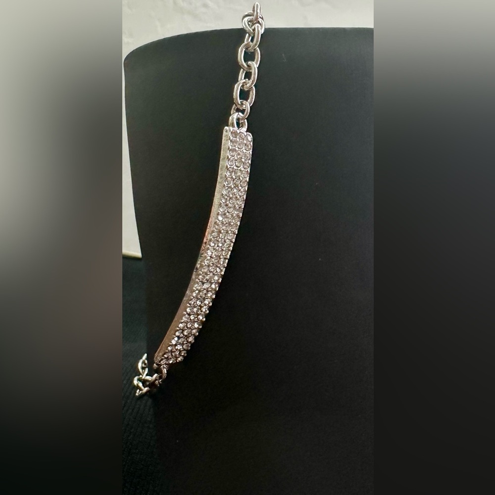 Silver Rhinestone Bracelet - Picture 5 of 6